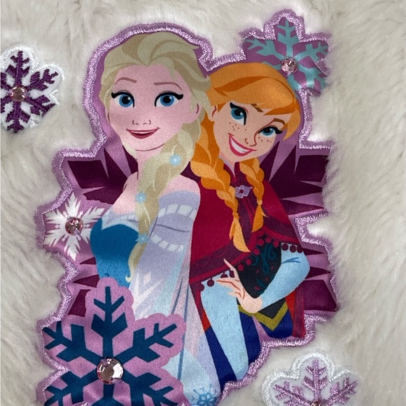 Girls faux fur DISNEY Frozen coat size 7/8, white - Picture 2 of 11